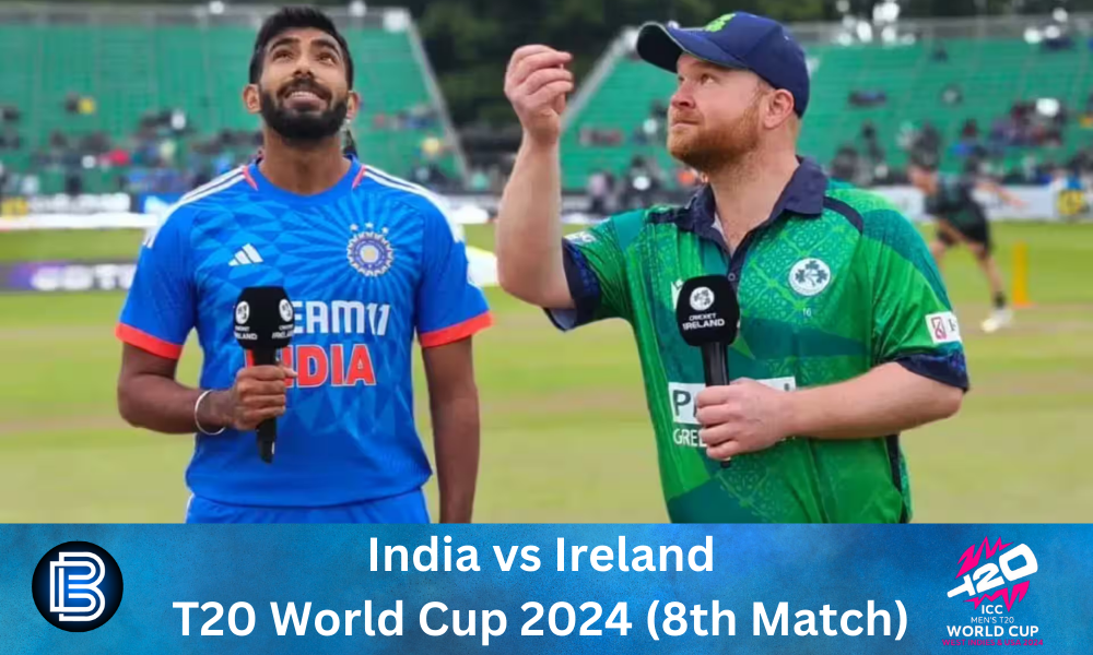 India vs Ireland: India Beats Ireland by 8 Wickets in a Thrilling 8th Match of T20 World Cup 2024 at New York